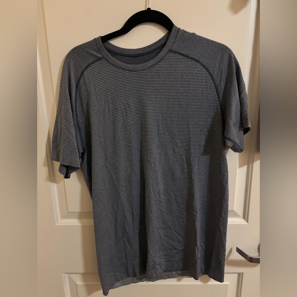 Lululemon Men's Striped Athletic Shirt, Size Medium
